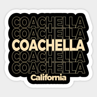 Coachella California Repeating Text Sticker